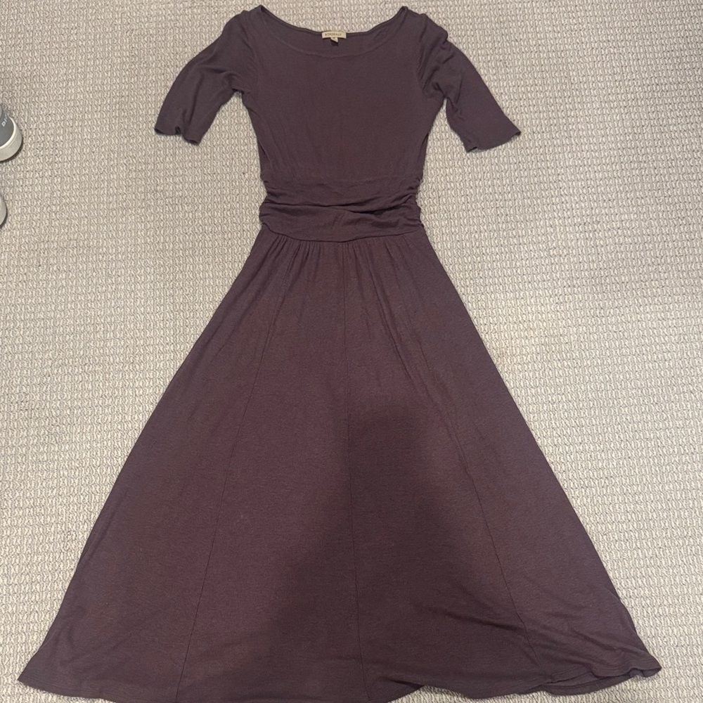 Bordeaux Deep Purple Long Sleeve Dress
